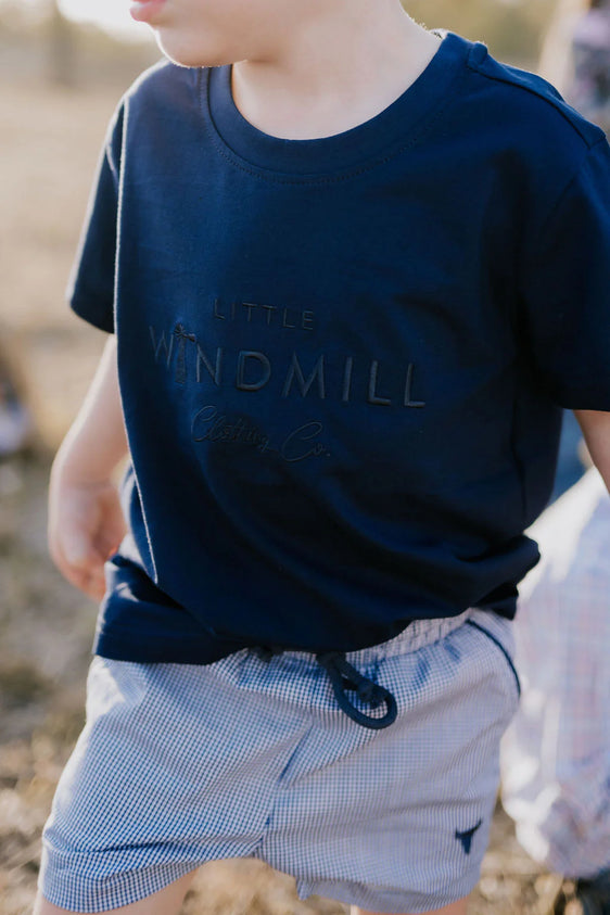 Little Windmill Clothing Co Kids Storm Tee - Navy