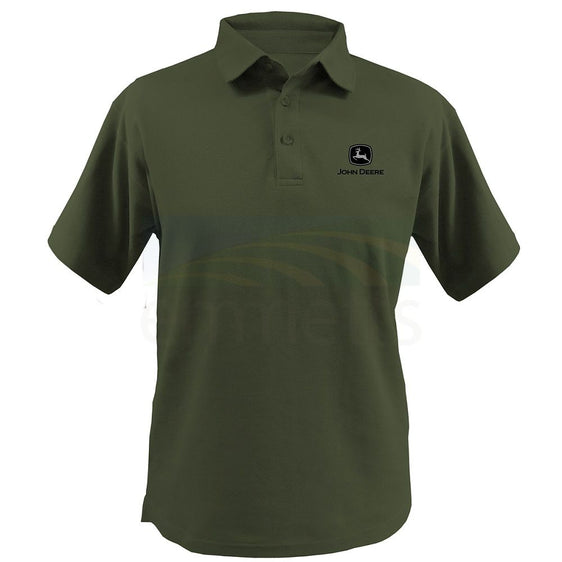 John Deere Mens Polo Shirt - Olive