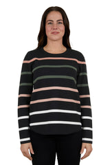 Thomas Cook Women's Evelyn Milano Stripe Knit Jumper - Black