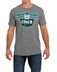 Cinch Men's T-Shirt 'Cinch Denim Co' - Heathered Grey
