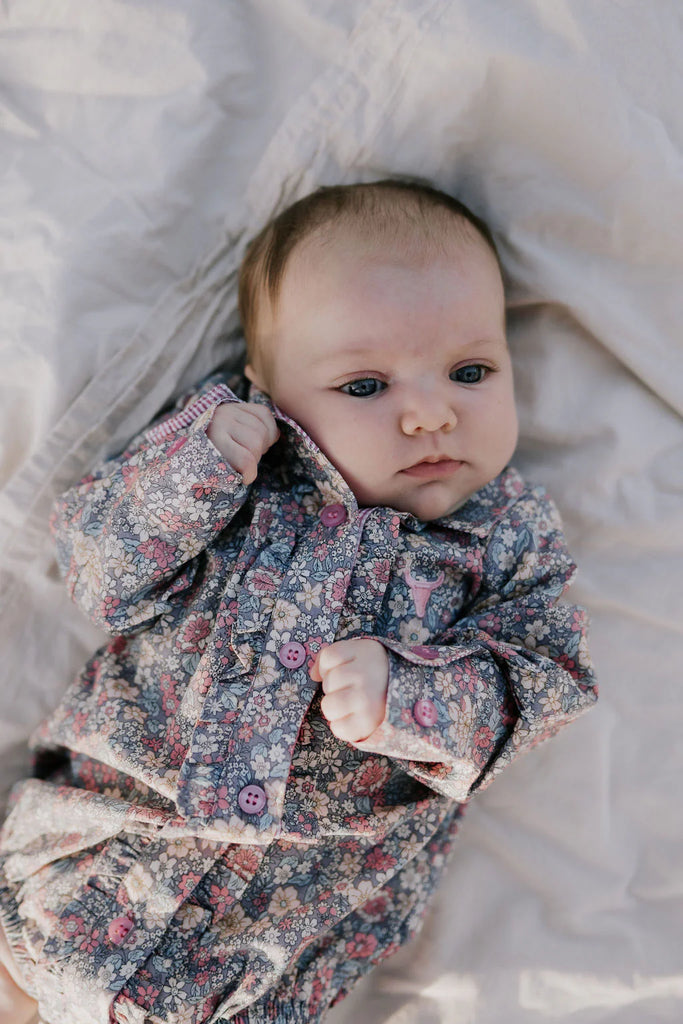 Little Windmill Clothing Co Montana Baby Romper - Dusty Floral