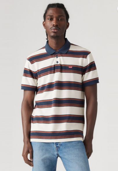 Levi's Mens Housemark Polo Shirt - Mitchell Stripe Spellbound