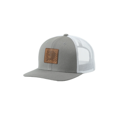 Cinch Trucker Cap Leather Logo Shield - Grey