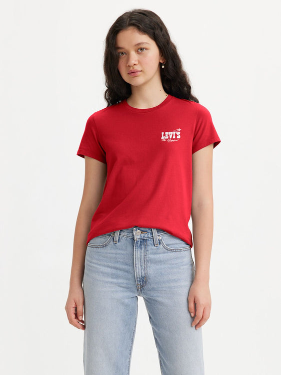Levi's Womens Perfect T-Shirt - The Original Script Red
