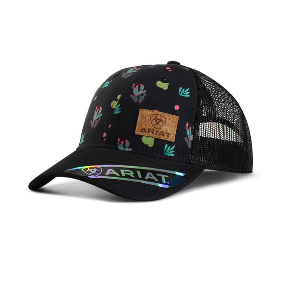 Ariat Womens A Fit Cap - Black Cactus Print