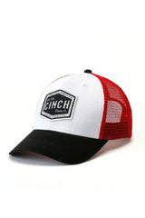 Cinch Men's Denim Co Cap - White/Red/Black