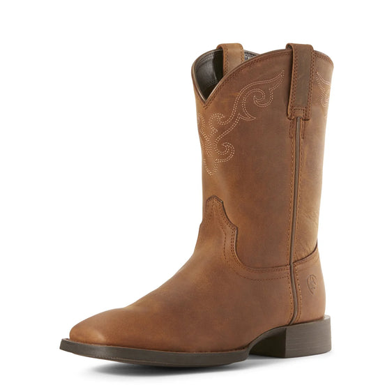 Ariat Womens Roper Wide Square Toe - Distressed Brown