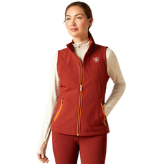 Ariat Womens New Team Softshell Vest - Fired Brick