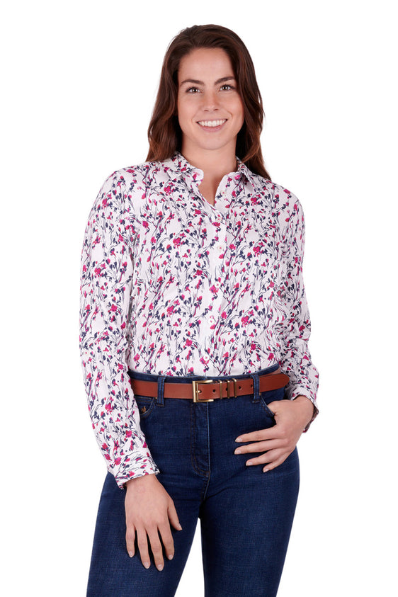 Thomas Cook Womens Faye Long Sleeve Shirt - White/Multi