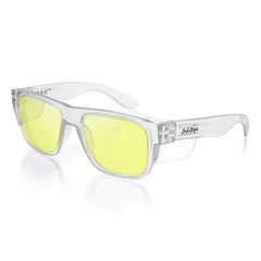 SafeStyle Fusions Clear Frame Yellow Lens Safety Glasses