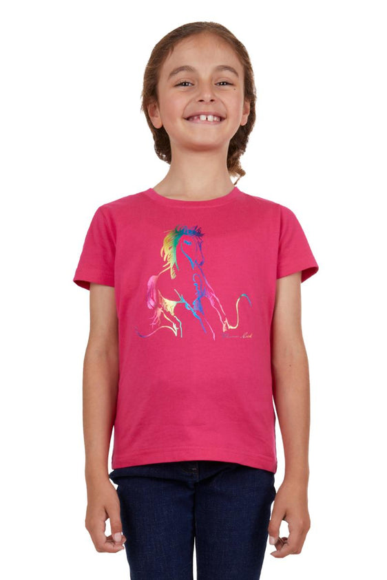 Thomas Cook Girls Willow Short Sleeve Tee - Bright Rose