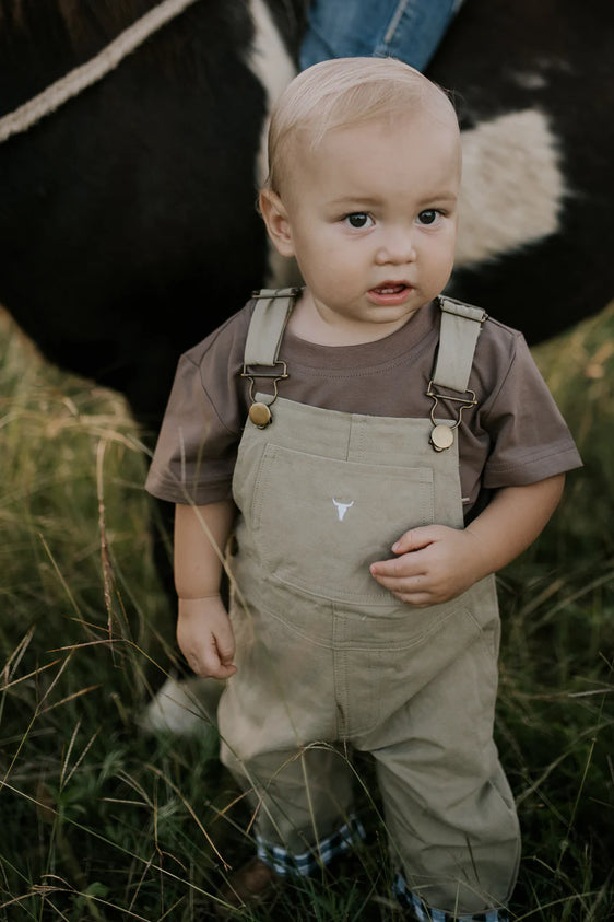 Little Windmill Clothing Co "Ellis" Natural Contract Overalls