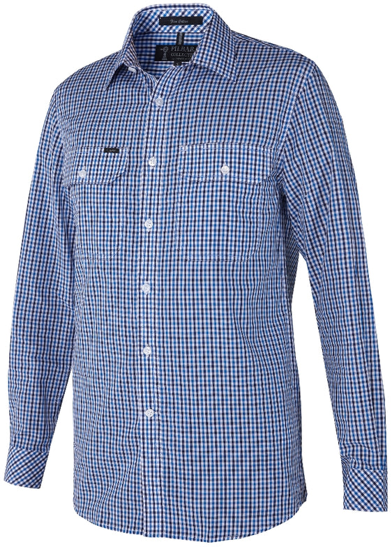 Pilbara Mens Y/D Check, Duel Pocket Long Sleeve Shirt