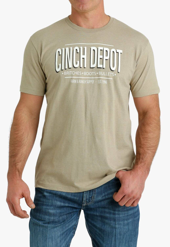 Cinch Mens Depot T-Shirt - Khaki