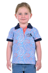 Pure Western Girls Kelsey Short Sleeve Polo - Many/Multi