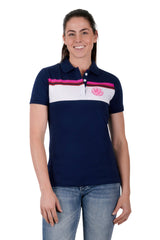 Pure Western Womens Faye Short Sleeve Polo - Navy