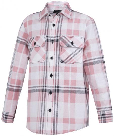 Ladies Open Front Flannelette Shirt Assorted [Col:Assorted Siz:8]