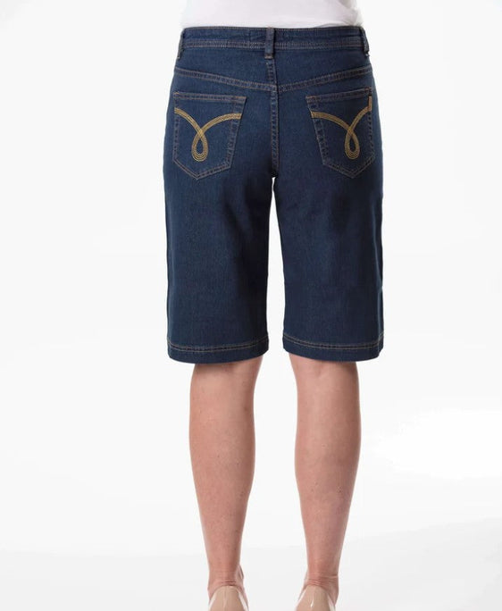 Corfu Vintage Wash Stretch Demin Shorts W04B4011 [Siz:8]