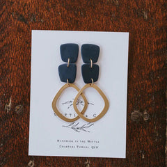 Wattle & Co Earrings Asst [Col:Navy Drop]