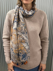 Corfu 100% Polyester Scarf W238SCARF [Col:Winter Spice]