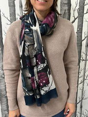 Corfu 100% Polyester Scarf W238SCARF [Col:Animal Medley]