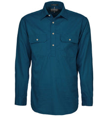 Mens Pilbara Open Front L/S Shirt [Col:Diesel Siz:S]