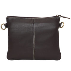 The Design Edge Tooling Leather Hand Carved Clutch Bag - TLB15 [Col:Brown & Turquoise]