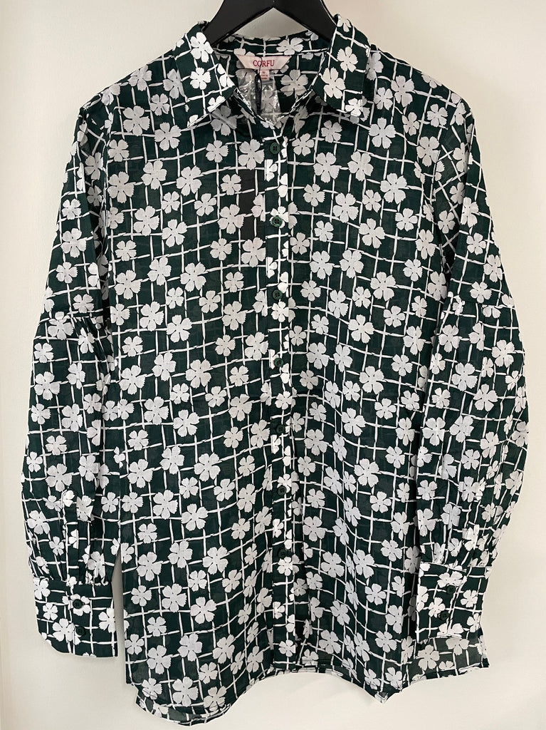 Corfu 100% Cotton Print Shirt W2426473 - Clover [Siz:10]