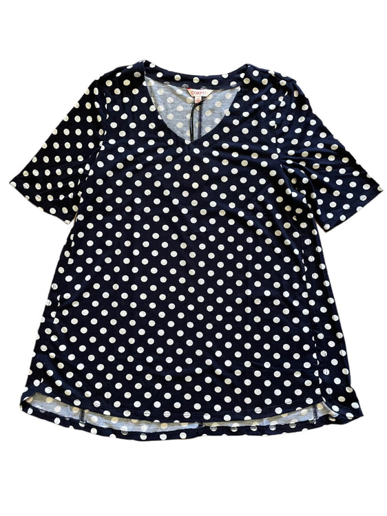 Corfu Womens Spot 170g Top - Navy S2338661 [Siz:10]