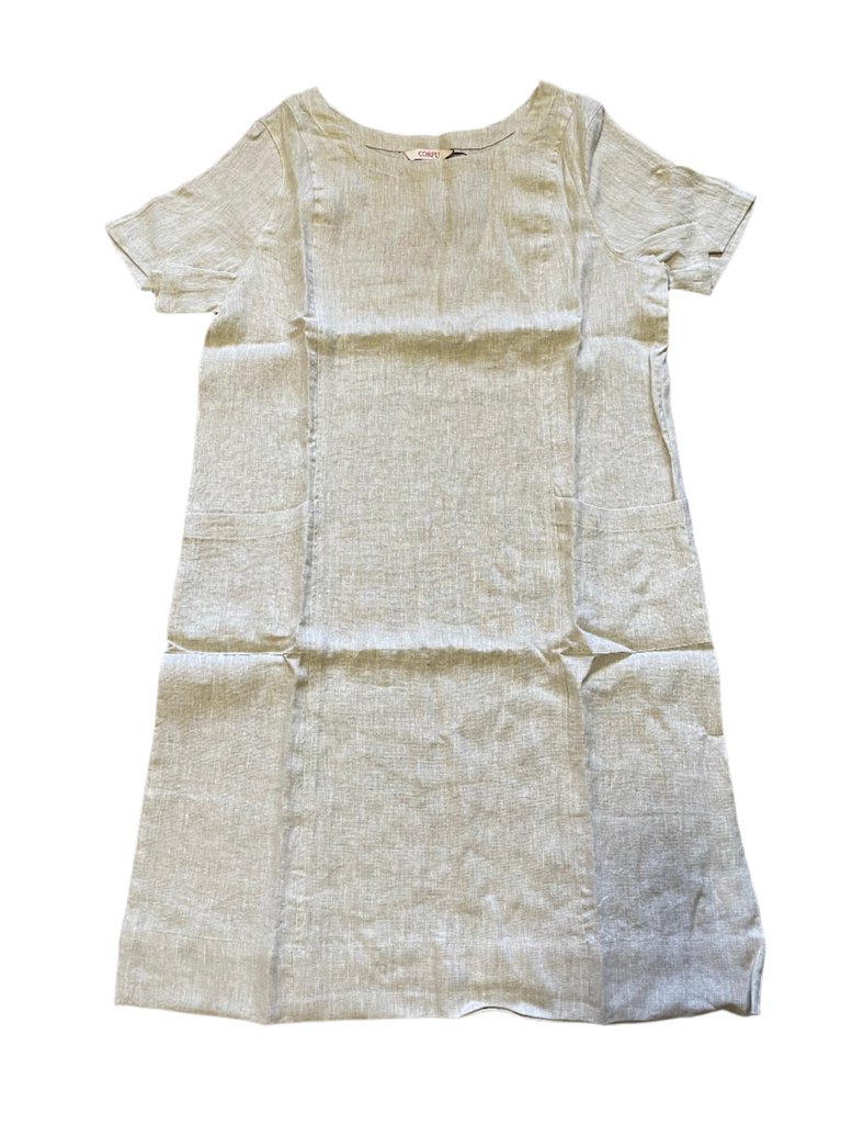 Corfu Womens Summer Linen Dress - Sand S2347097 [Siz:10]