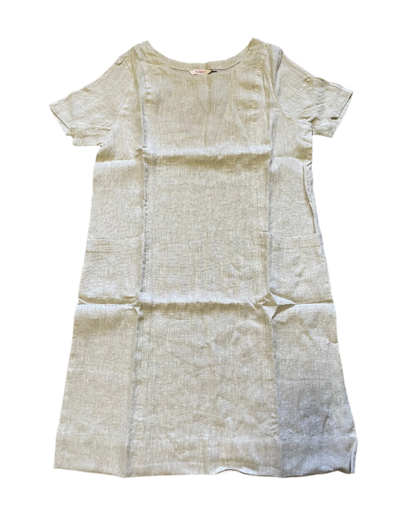 Corfu Womens Summer Linen Dress - Sand S2347097 [Siz:10]