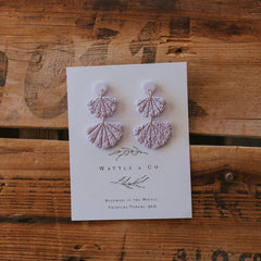 Wattle & Co Earrings Asst [Col:Soft Lilac Duo Shell]