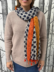 Corfu 100% Polyester Scarf W238SCARF [Col:Splatter Spot]