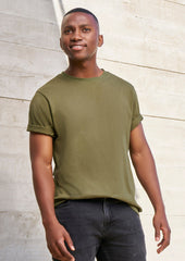 Biz Collection Mens Ice Short Sleeve Tee [Col:Khaki Siz:S]