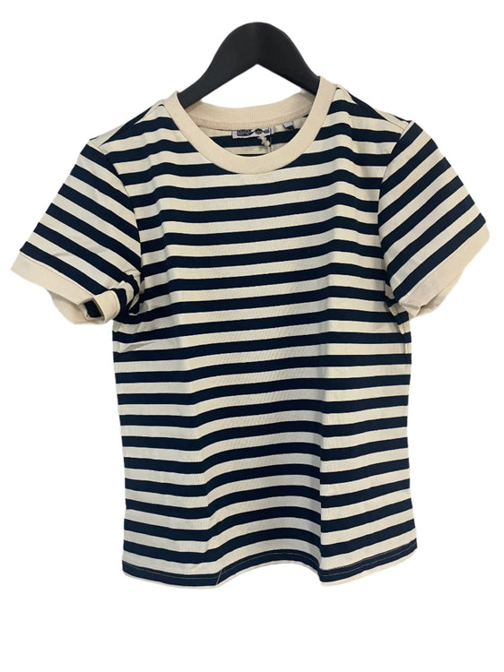 Outback Ladies Regular Tee OBSS24-WT004 [Col:Navy Stripe Siz:S]