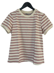 Outback Ladies Regular Tee OBSS24-WT004 [Col:Navy Stripe Siz:M]