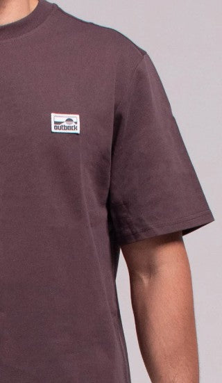 Outback Mens Horizon Durable Tee [Col:Brown Siz:M]