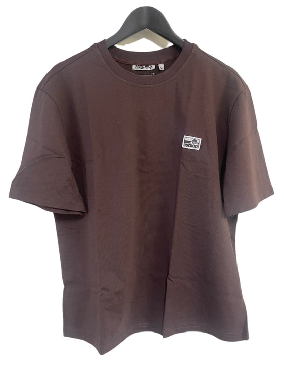 Outback Mens Durable Tee OBSS24-MT002 [Col:Brown Siz:L]