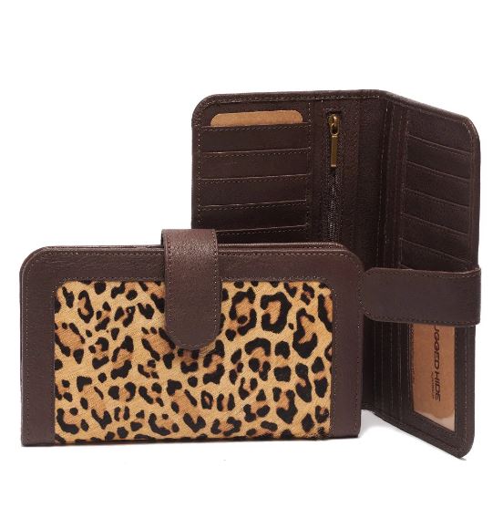 Linda - Leopard Print Wallet [Col:Brown]