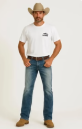 Outback Mens Classic Medium Stretch Jean - Stonewash [Siz:30]