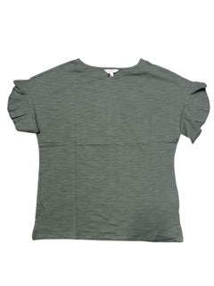Corfu Womens Cotton Bamboo Knit Short Sleeve 130G Top - Safari [Siz:8]