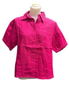 Corfu Womens Summer Linen Top - Gypsy Pink [Siz:8]