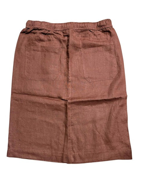 Corfu Womens Linen Breeze Skirt - Java [Siz:8]