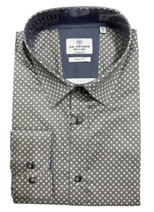 A K DEMIRE Mens Slim Fit L/S Shirt [Siz:S]