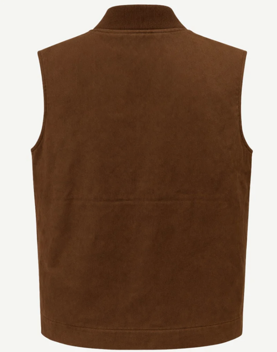 Outback Unisex Wax Cotton Rangebound Vest - Brown [Siz:S]