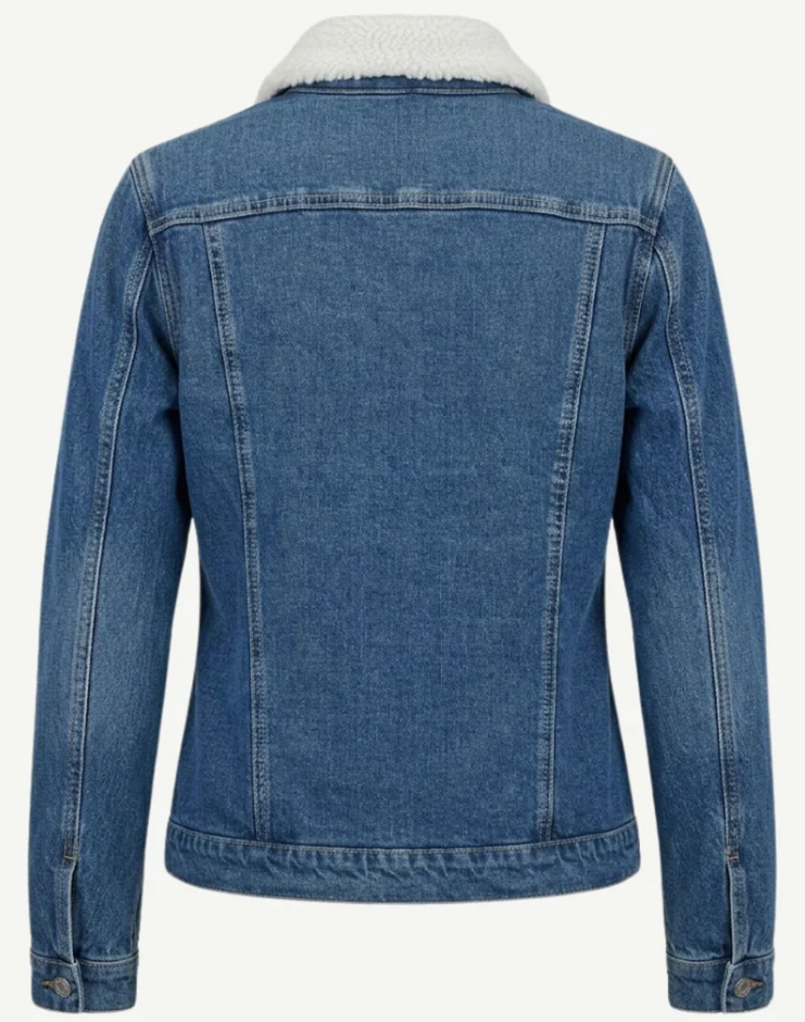 Outback Supply Co Womens Embroided Denim Sherpa Jacket [Siz:S]