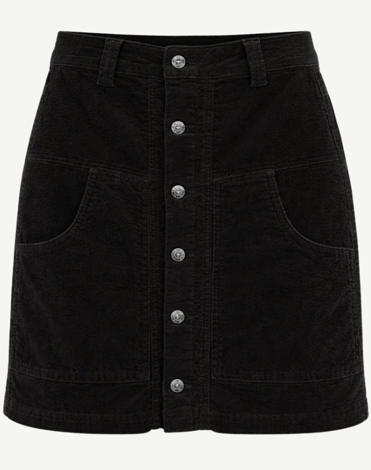 Outback Supply Co Womens Corduroy Skirt - Black [Siz:6]