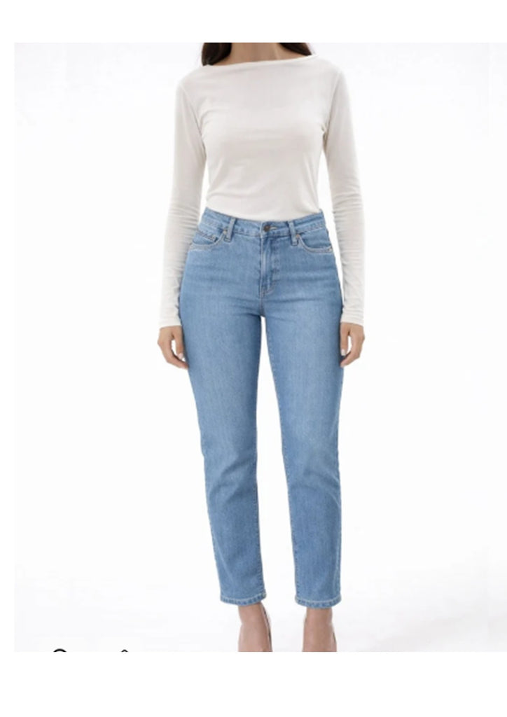 Corfu Womens Stretch Denim Jeans - Lagoon Wash