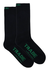 Tradie Mens Bamboo Work Sock 2Pack - Black [Siz:11-13]
