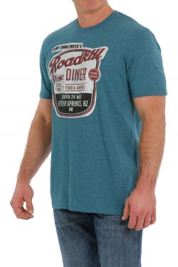 Chinch Mens Roadkill Diner Tee - Heather Blue